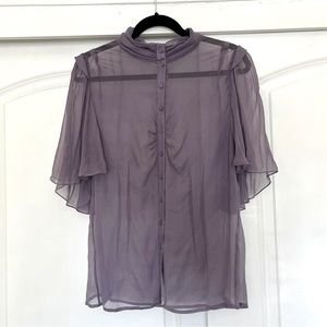 Gauzy Lavender Blouse